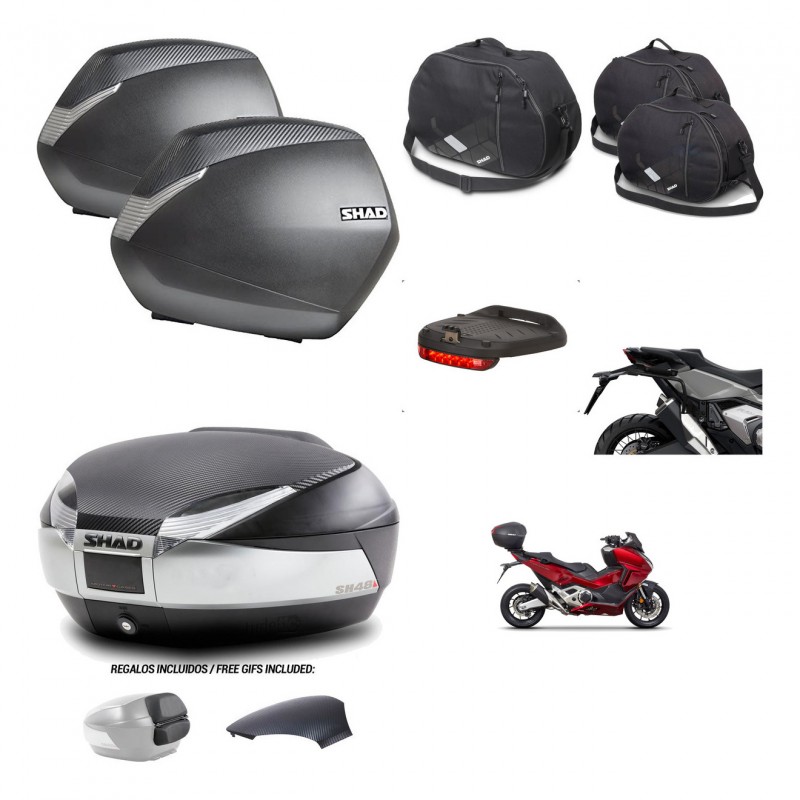 SHAD Baul SH48 tapa respaldo + soporte montaje maletas SH36 accesorios KIT-475479