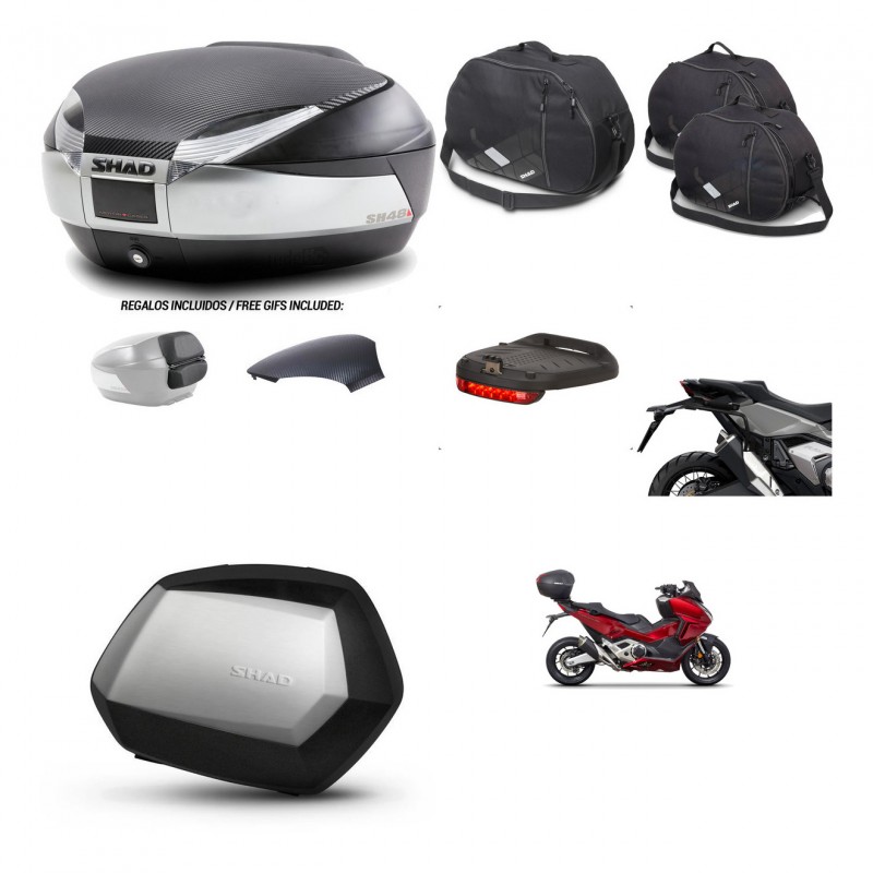 SHAD SH35 PREMIUM suitcases + mounting bracket SH48 trunk backrest cover accessories KIT-475482