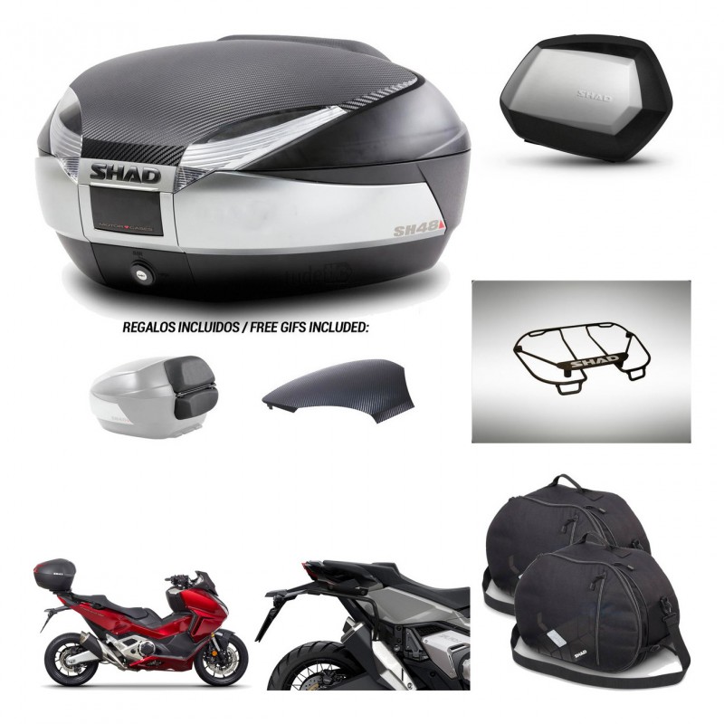 SHAD SH35 PREMIUM suitcases + mounting bracket SH48 trunk backrest cover accessories KIT-475488