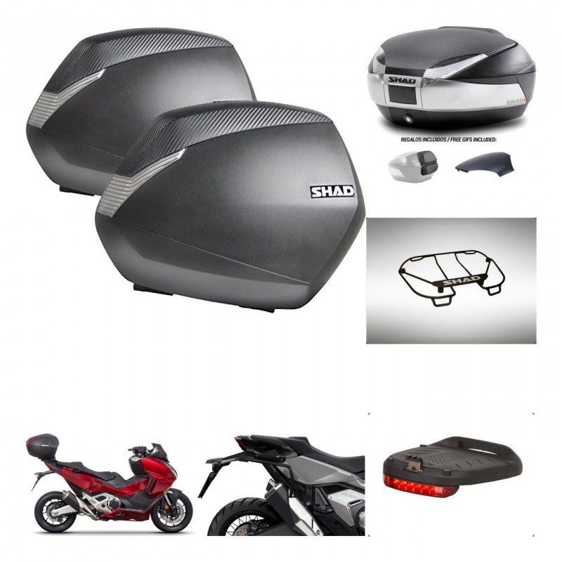 SHAD Baul SH48 tapa respaldo + soporte montaje maletas SH36 accesorios KIT-475490