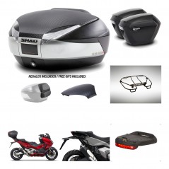 SHAD Suitcases sh23 + mounting bracket trunk SH48 backrest cover accessories KIT-475492