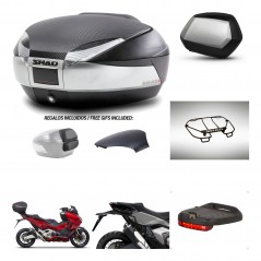 SHAD SH35 PREMIUM suitcases + mounting bracket SH48 trunk backrest cover accessories KIT-475493