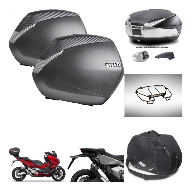 SHAD Baul SH48 tapa respaldo + soporte montaje maletas SH36 accesorios KIT-475496