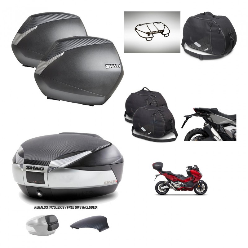 SHAD Baul SH48 tapa respaldo + soporte montaje maletas SH36 accesorios KIT-475497
