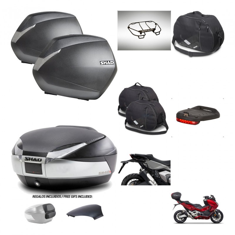 SHAD Baul SH48 tapa respaldo + soporte montaje maletas SH36 accesorios KIT-475503