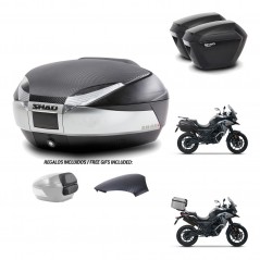 SHAD Suitcases sh23 + mounting bracket trunk SH48 backrest cover KIT-475510