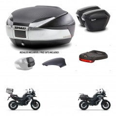 SHAD Suitcases sh23 + mounting bracket trunk SH48 backrest cover accessories KIT-475516