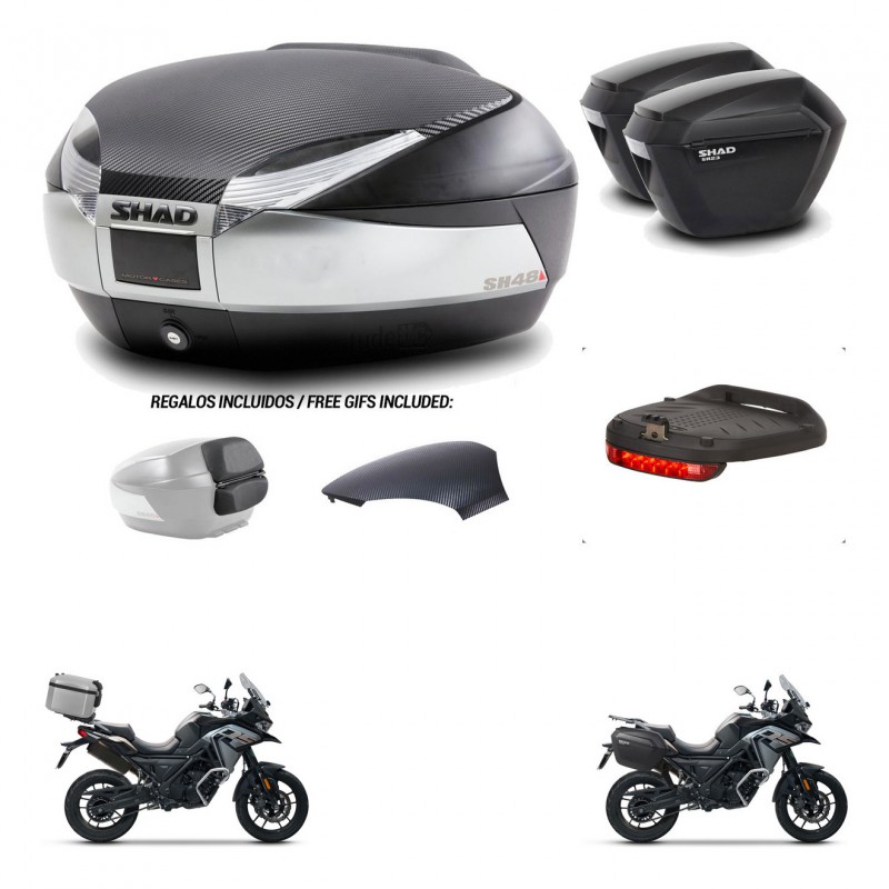 SHAD Maletas sh23 + soporte montaje baul SH48 tapa respaldo accesorios KIT-475516