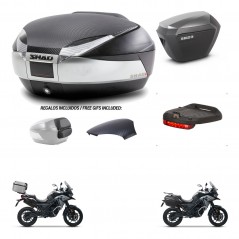 SHAD SH23 alu suitcases + mounting bracket SH48 trunk backrest cover accessories KIT-475519