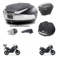 SHAD SH23 alu suitcases + mounting bracket SH48 trunk backrest cover accessories KIT-475525