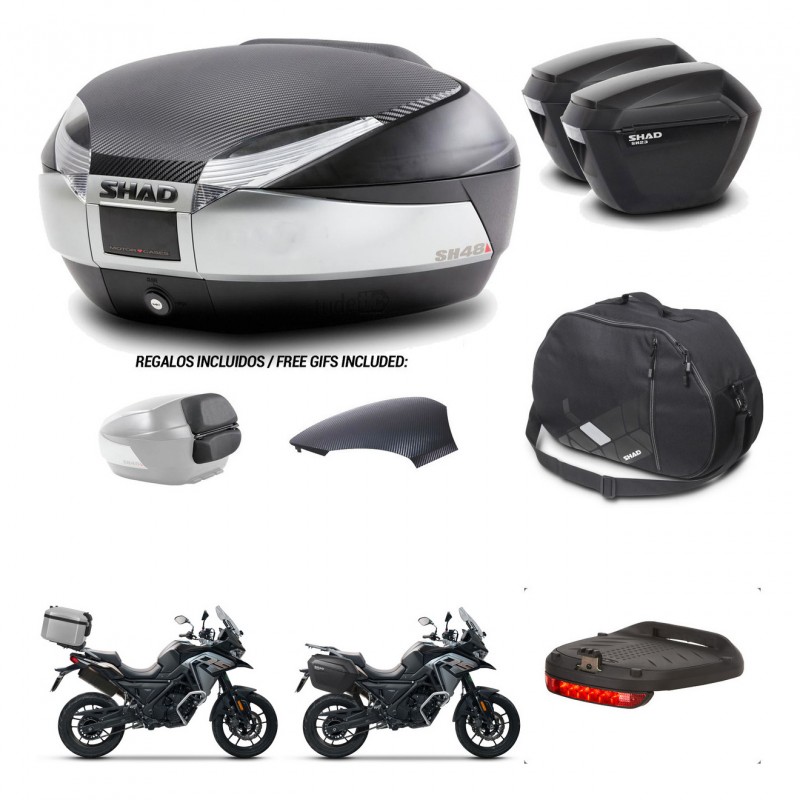 SHAD Suitcases sh23 + mounting bracket trunk SH48 backrest cover accessories KIT-475528