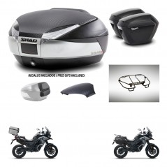 SHAD Suitcases sh23 + mounting bracket trunk SH48 backrest cover accessories KIT-475534