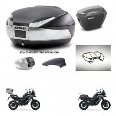 SHAD SH23 alu suitcases + mounting bracket SH48 trunk backrest cover accessories KIT-475537