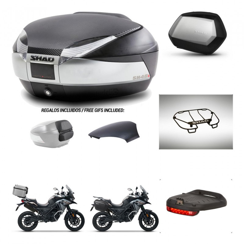 SHAD SH35 PREMIUM suitcases + mounting bracket SH48 trunk backrest cover accessories KIT-475541