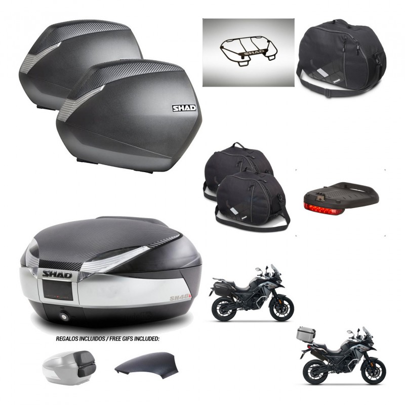 SHAD Baul SH48 tapa respaldo + soporte montaje maletas SH36 accesorios KIT-475551