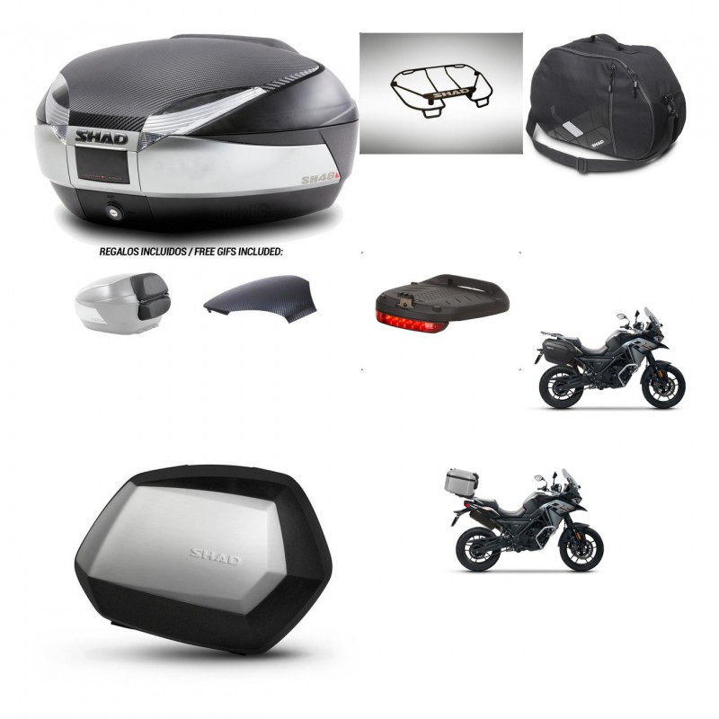 SHAD SH35 PREMIUM suitcases + mounting bracket SH48 trunk backrest cover accessories KIT-475553