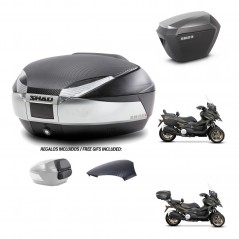 SHAD SH23 alu suitcases + mounting bracket SH48 trunk backrest cover KIT-475561