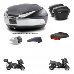 SHAD Maletas sh23 + soporte montaje baul SH48 tapa respaldo accesorios KIT-475564