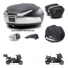 SHAD Suitcases sh23 + mounting bracket trunk SH48 backrest cover accessories KIT-475570