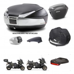 SHAD SH23 alu suitcases + mounting bracket SH48 trunk backrest cover accessories KIT-475579