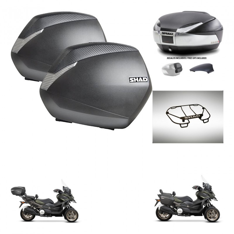 SHAD Baul SH48 tapa respaldo + soporte montaje maletas SH36 accesorios KIT-475580