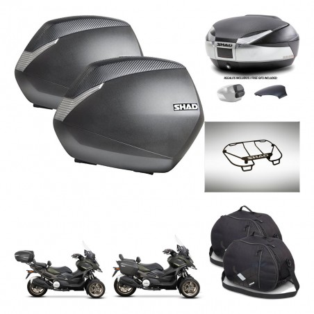 SHAD Baul SH48 tapa respaldo + soporte montaje maletas SH36 accesorios KIT-475581