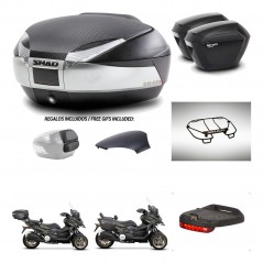 SHAD Suitcases sh23 + mounting bracket trunk SH48 backrest cover accessories KIT-475588