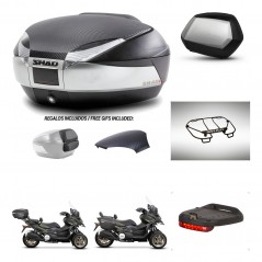 SHAD SH35 PREMIUM suitcases + mounting bracket SH48 trunk backrest cover accessories KIT-475589