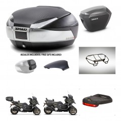 SHAD SH23 alu suitcases + mounting bracket SH48 trunk backrest cover accessories KIT-475591