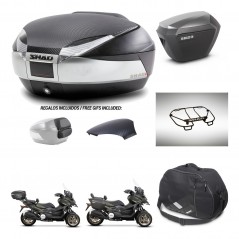 SHAD SH23 alu suitcases + mounting bracket SH48 trunk backrest cover accessories KIT-475597