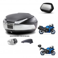 SHAD SH35 PREMIUM suitcases + mounting bracket SH48 trunk backrest cover KIT-475607