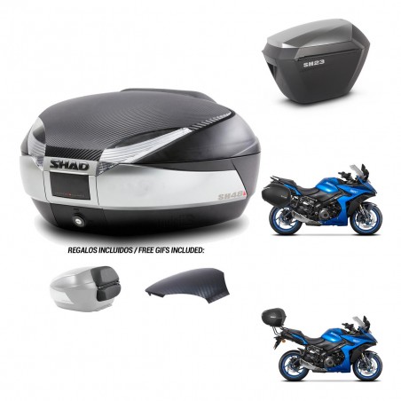 SHAD Maletas sh23 alu + soporte montaje baul SH48 tapa respaldo KIT-475609