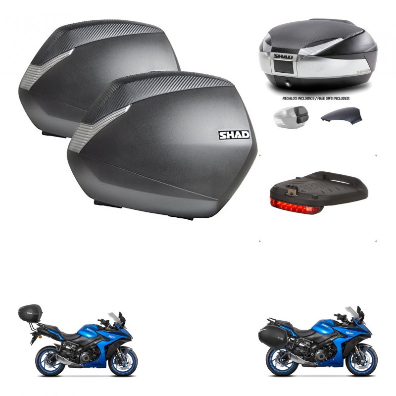 SHAD Baul SH48 tapa respaldo + soporte montaje maletas SH36 accesorios KIT-475610