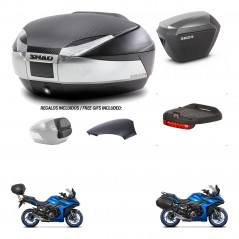 SHAD Maletas sh23 alu + soporte montaje baul SH48 tapa respaldo accesorios KIT-475615