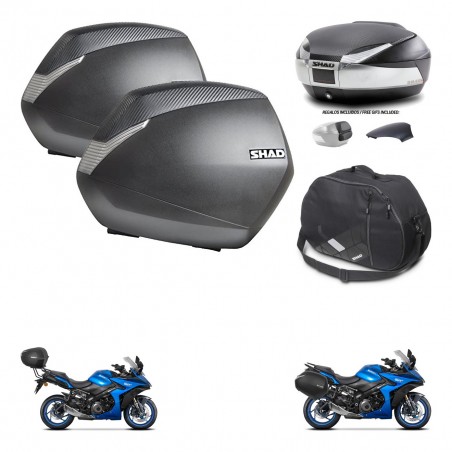 SHAD Baul SH48 tapa respaldo + soporte montaje maletas SH36 accesorios KIT-475616