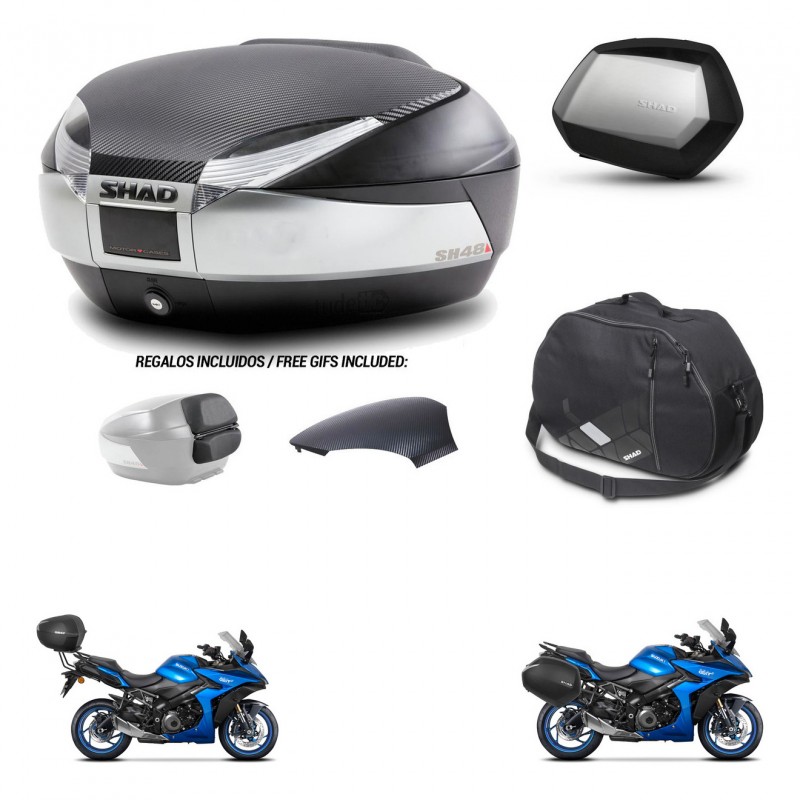 SHAD SH35 PREMIUM suitcases + mounting bracket SH48 trunk backrest cover accessories KIT-475619