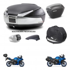 SHAD SH23 alu suitcases + mounting bracket SH48 trunk backrest cover accessories KIT-475621