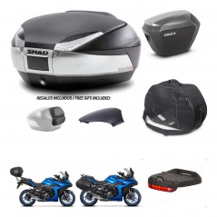 SHAD SH23 alu suitcases + mounting bracket SH48 trunk backrest cover accessories KIT-475627
