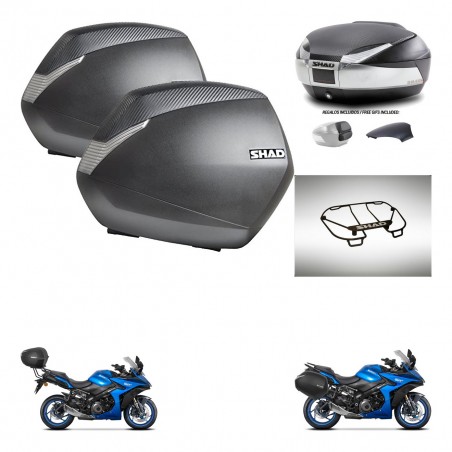SHAD Baul SH48 tapa respaldo + soporte montaje maletas SH36 accesorios KIT-475628