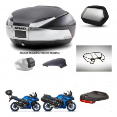 SHAD SH35 PREMIUM suitcases + mounting bracket SH48 trunk backrest cover accessories KIT-475637