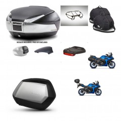 SHAD Maletas SH35 PREMIUM + soporte montaje baul SH48 tapa respaldo accesorios KIT-475638
