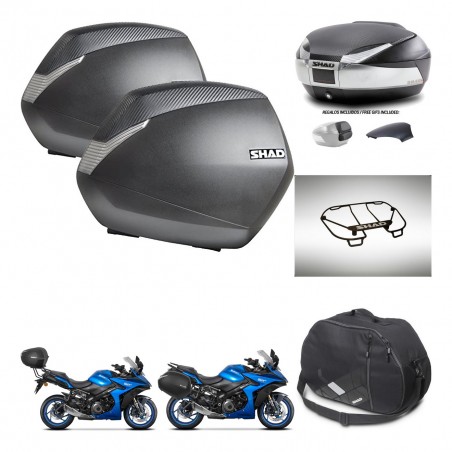 SHAD Baul SH48 tapa respaldo + soporte montaje maletas SH36 accesorios KIT-475640