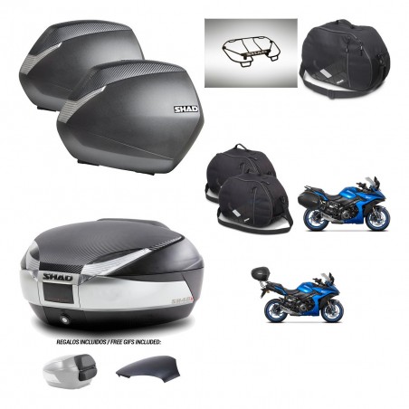 SHAD Baul SH48 tapa respaldo + soporte montaje maletas SH36 accesorios KIT-475641