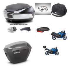 SHAD SH23 alu suitcases + mounting bracket SH48 trunk backrest cover accessories KIT-475651