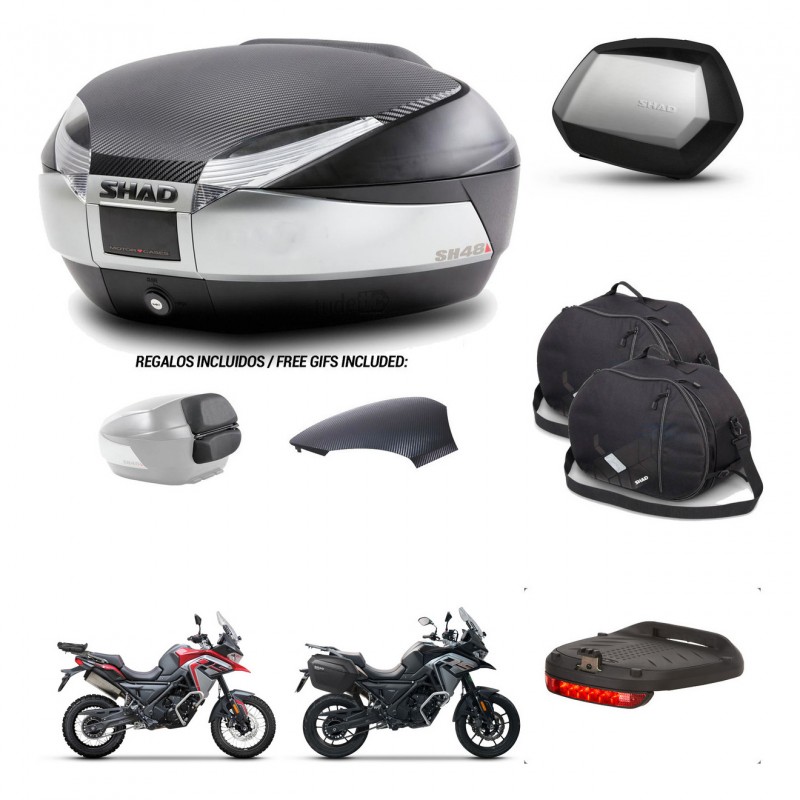 SHAD SH35 PREMIUM suitcases + mounting bracket SH48 trunk backrest cover accessories KIT-475662