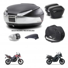 SHAD Suitcases sh23 + mounting bracket trunk SH48 backrest cover accessories KIT-475666