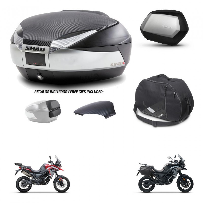 SHAD SH35 PREMIUM suitcases + mounting bracket SH48 trunk backrest cover accessories KIT-475667