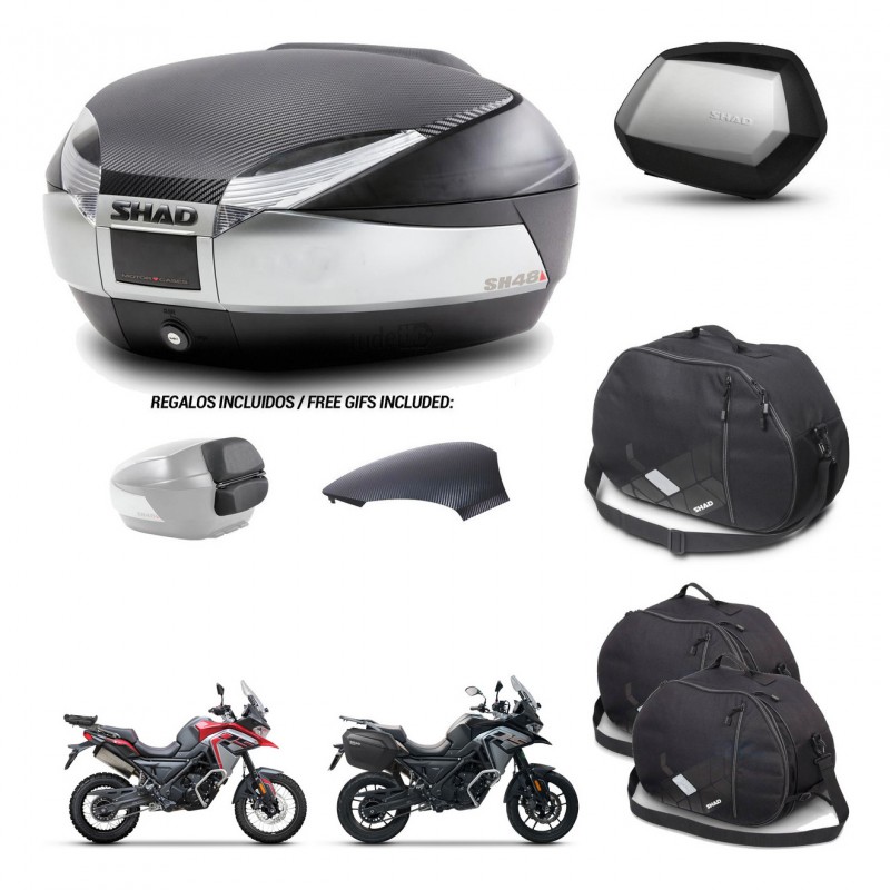 SHAD SH35 PREMIUM suitcases + mounting bracket SH48 trunk backrest cover accessories KIT-475668