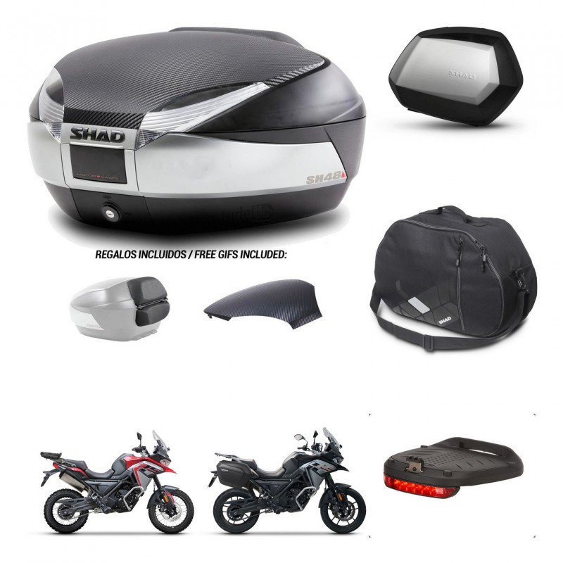 SHAD SH35 PREMIUM suitcases + mounting bracket SH48 trunk backrest cover accessories KIT-475673