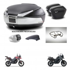 SHAD Suitcases sh23 + mounting bracket trunk SH48 backrest cover accessories KIT-475678